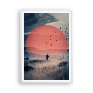 Plakat i hvid ramme - I sine elementer - 70x100 cm