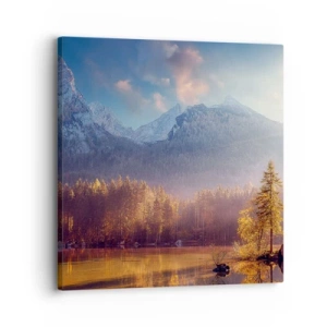 Lærredstryk - Billede på lærred - I bjerge og dale - 30x30 cm