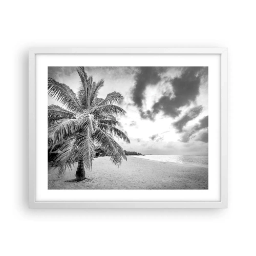 Plakat i hvid ramme - Når du længes efter ensomhed.... - 50x40 cm