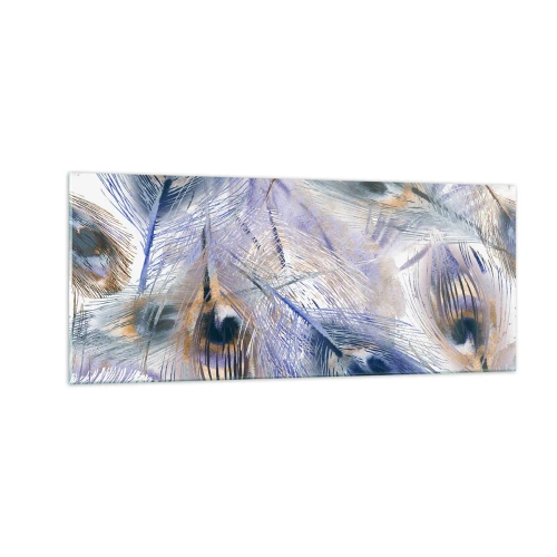 Billede på glas - Påfugl sammensætning - 100x40 cm