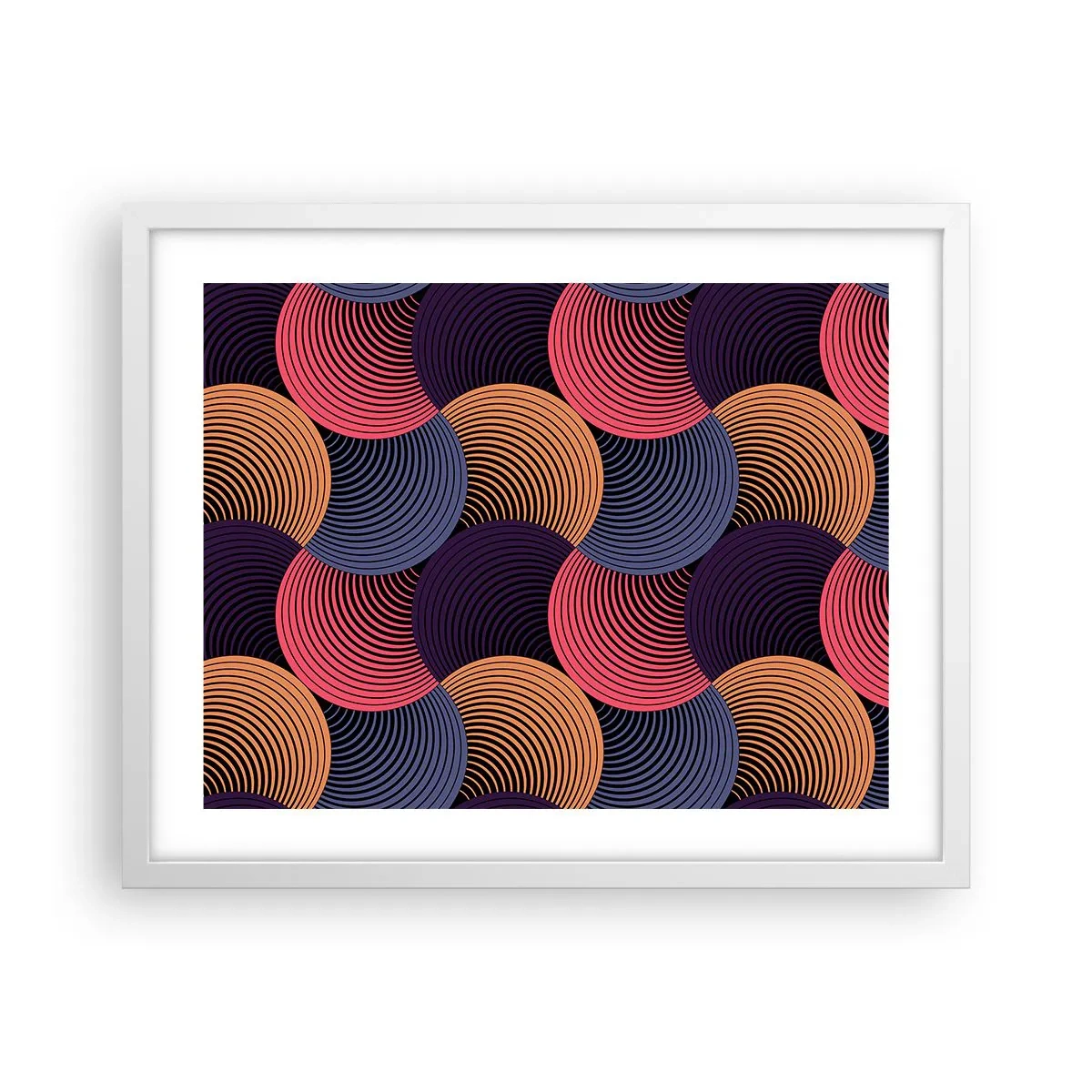 Plakat i hvid ramme - I en cirkulær rytme - 50x40 cm