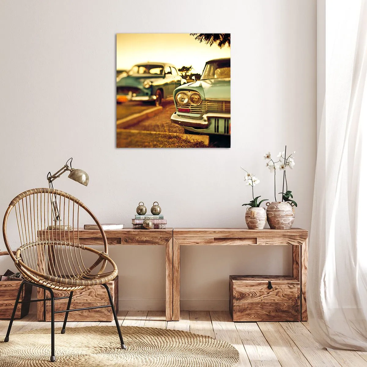 Lærredstryk - Billede på lærred - Vi må vente og se - 70x70 cm