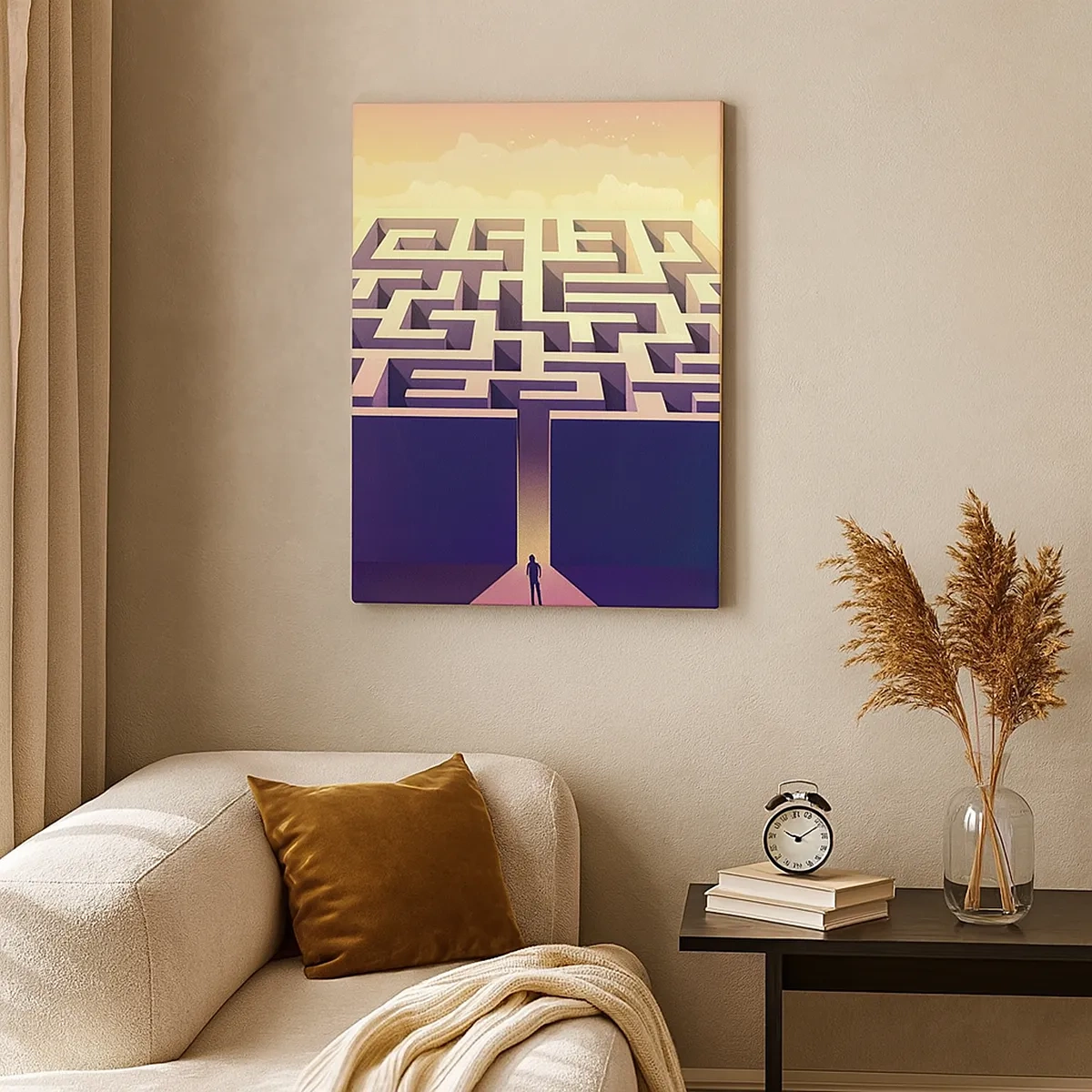 Lærredstryk - Billede på lærred - Tid til beslutning - 50x70 cm