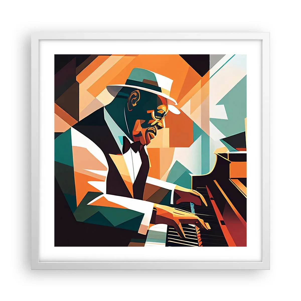 Plakat i hvid ramme - Alt det jazz - 50x50 cm