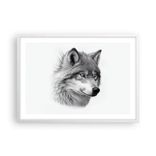 Plakat i hvid ramme - Alpha - uden tvivl - 70x50 cm