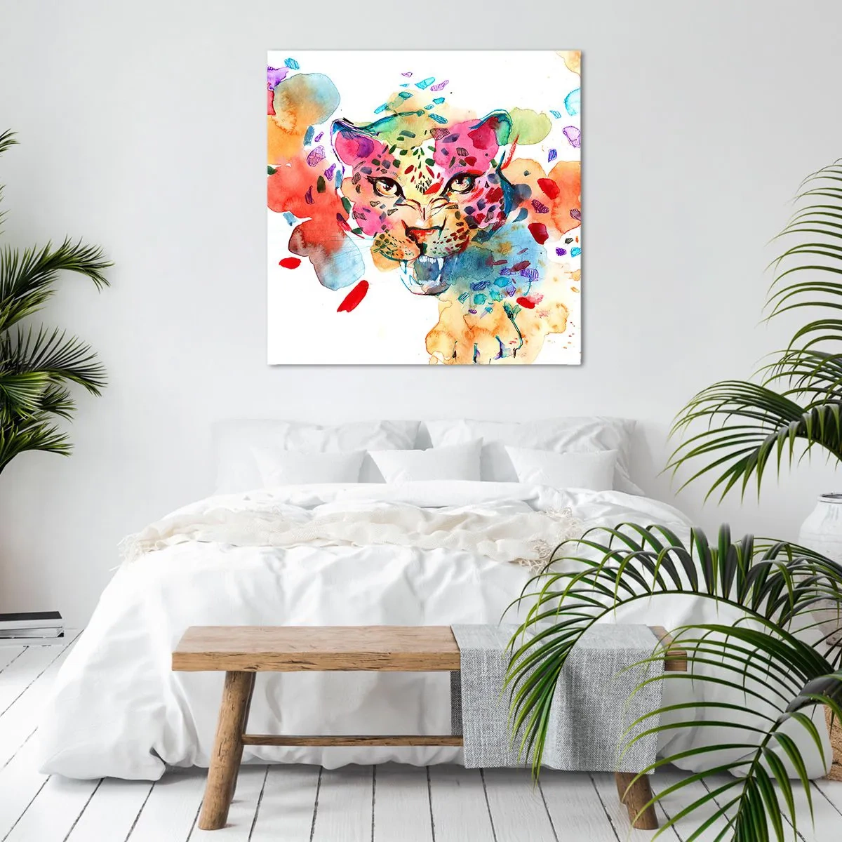 Lærredstryk - Billede på lærred - Skønheden og udyret - 40x40 cm