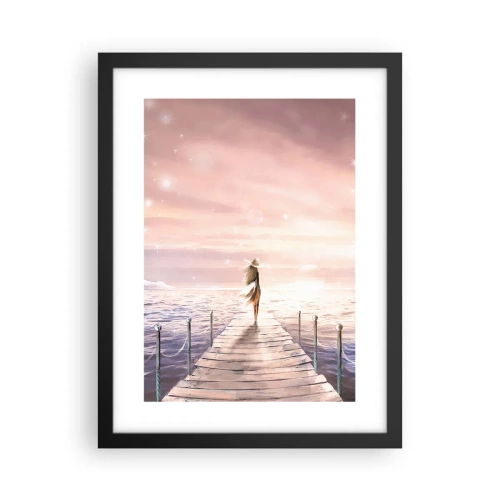 Plakat i sort ramme - I lyset af en drøm - 30x40 cm