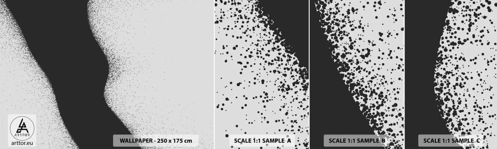 Prøve Fototapet Selvklæbende Deluxe Sticker - Flydende balance - Abstraktion, Stykke, Minimalisme - 100x30 cm