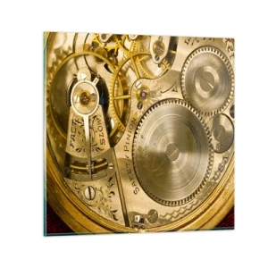 Billede på glas - Følg med tiden - 60x60 cm