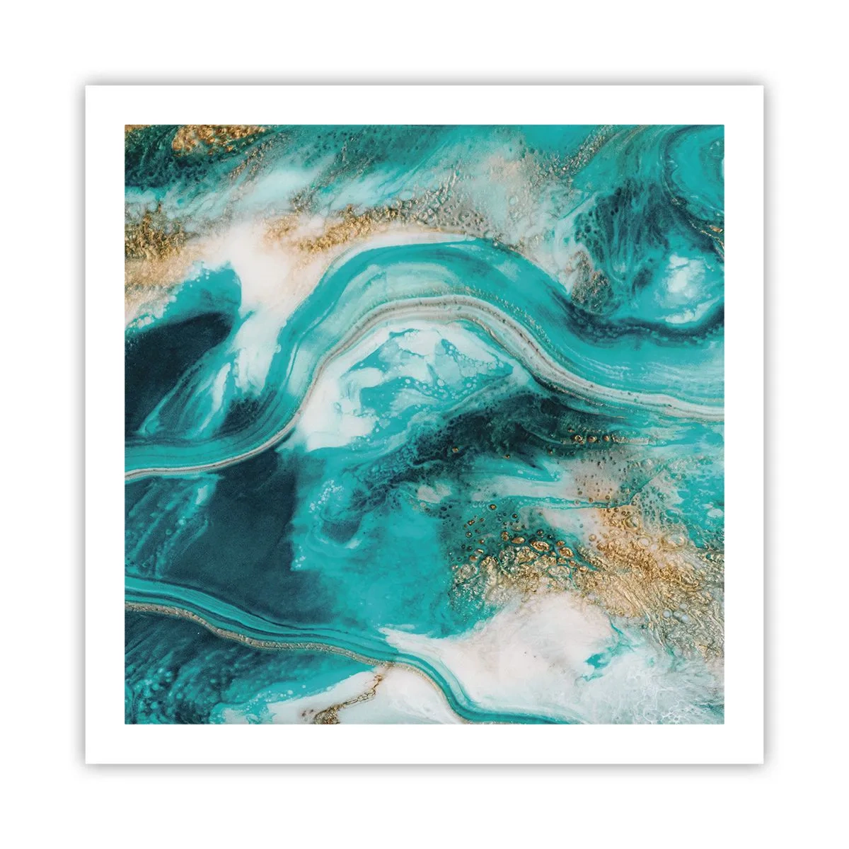 Plakat - Flod af guld - 60x60 cm
