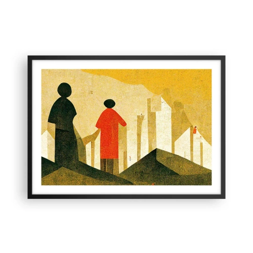 Plakat i sort ramme - Stadig langt væk - 70x50 cm