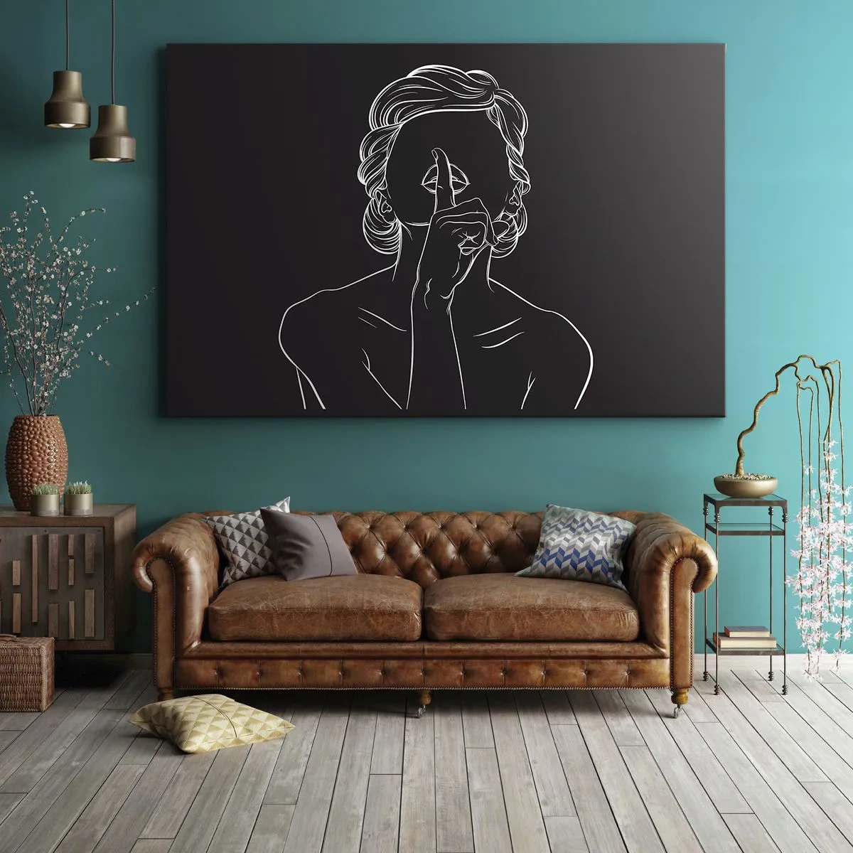 Lærredstryk - Billede på lærred - Skønhed blomstrer i stilhed - 70x50 cm
