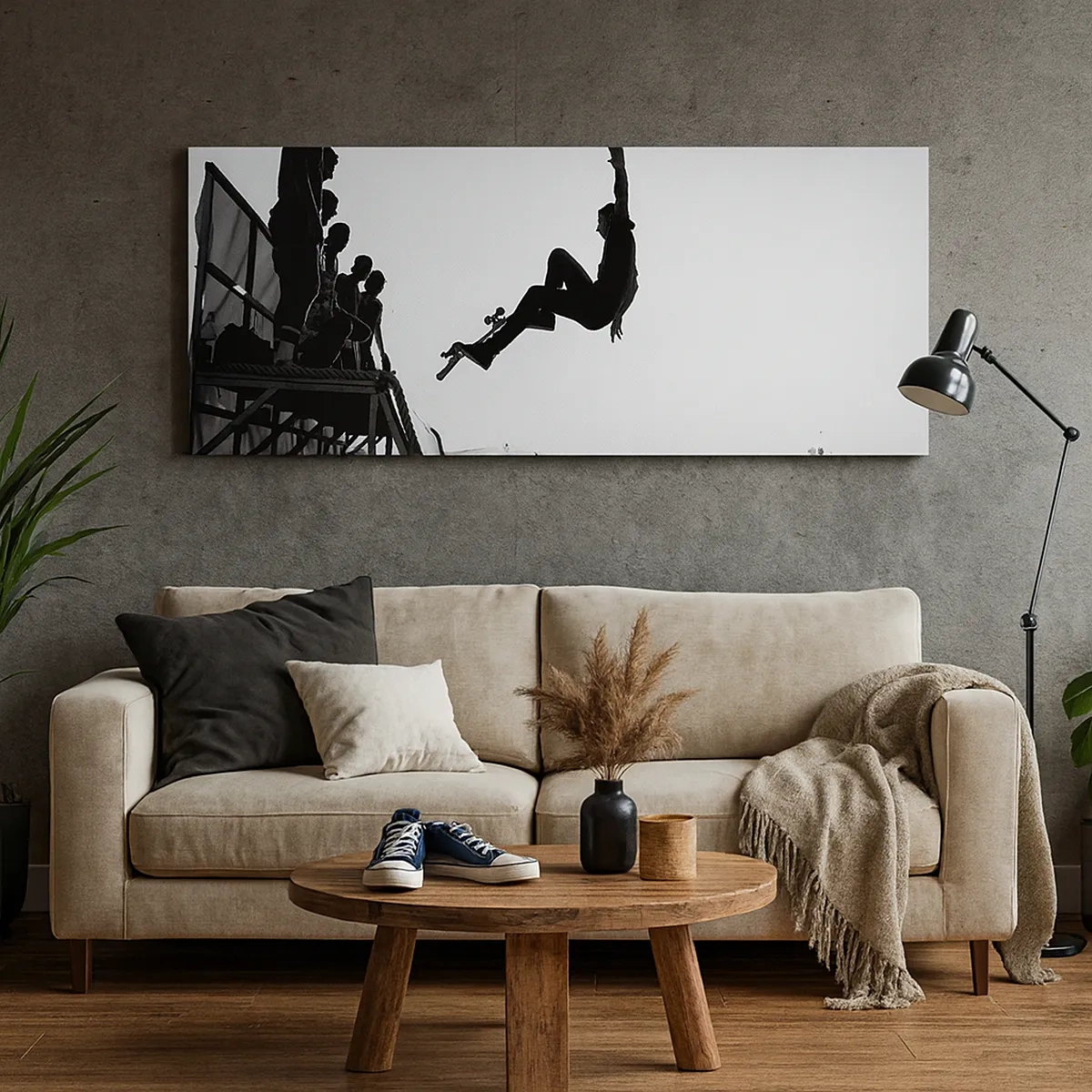 Lærredstryk - Billede på lærred - Helte og tilskuere - 30x30 cm