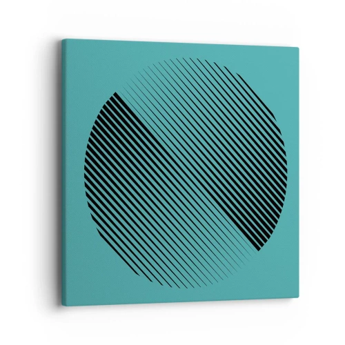 Lærredstryk - Billede på lærred - Cirklen - en geometrisk variation - 40x40 cm