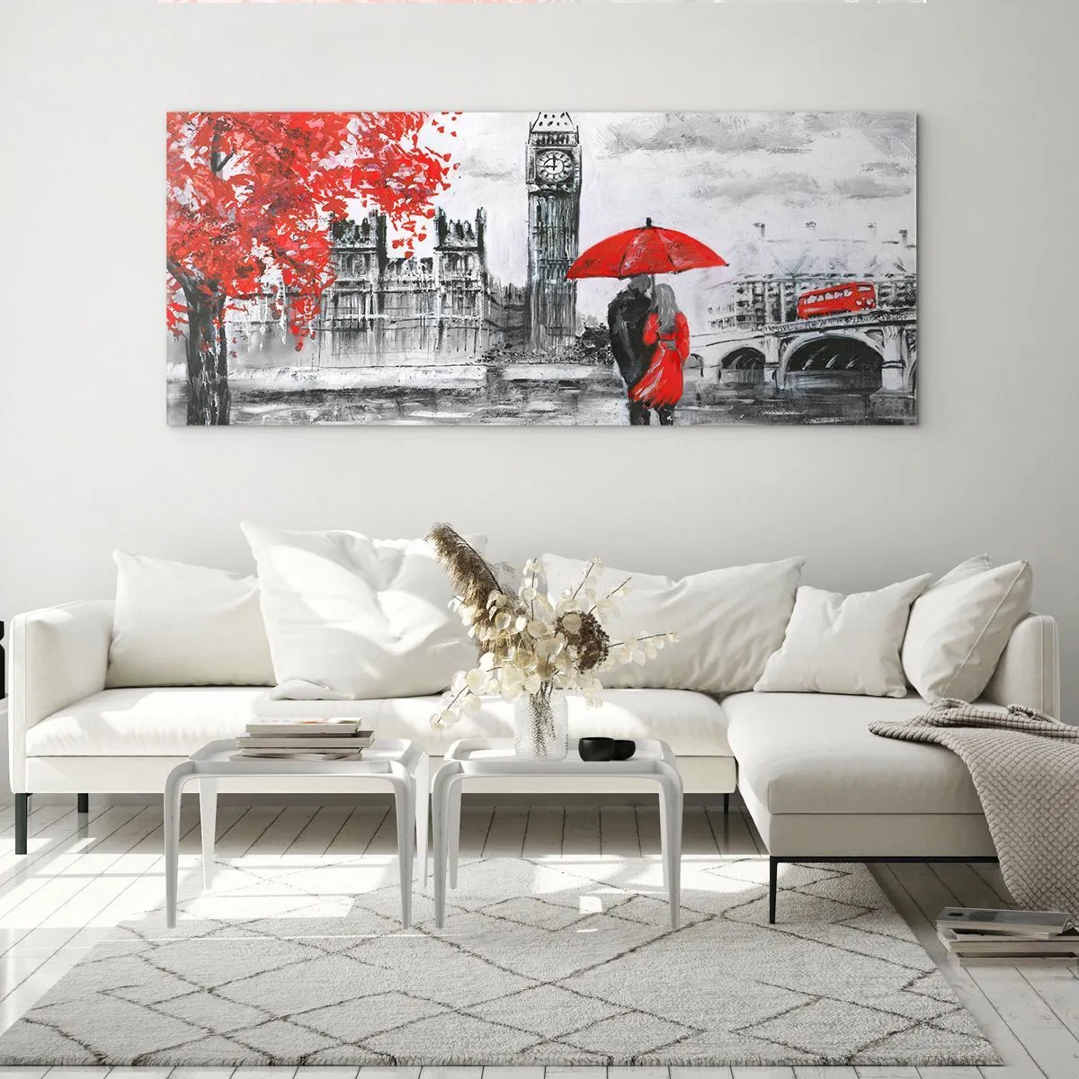 Billede på glas - Forelsket i London - 90x30 cm