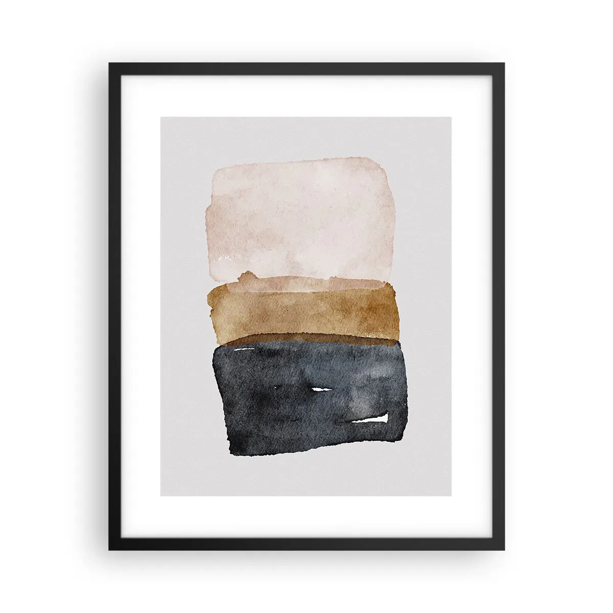 Plakat i sort ramme - Sammensætning af jordfarver - 40x50 cm
