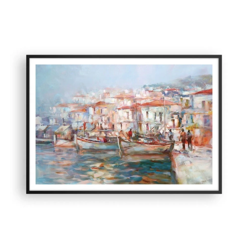 Plakat i sort ramme - Pastelfarvede helligdage - 100x70 cm