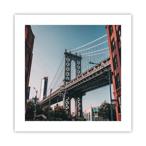 Plakat - Over byens bølger - 40x40 cm