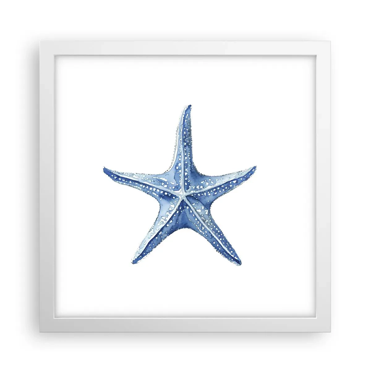 Plakat i hvid ramme - Havets stjerne - 30x30 cm