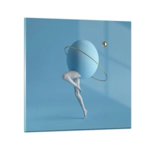 Billede på glas - Og planeterne går amok - 50x50 cm