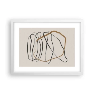 Plakat i hvid ramme - Komposition - dans i besiddelse - 40x30 cm