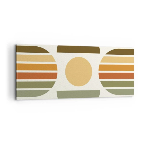 Lærredstryk - Billede på lærred - I jordfarver - 120x50 cm