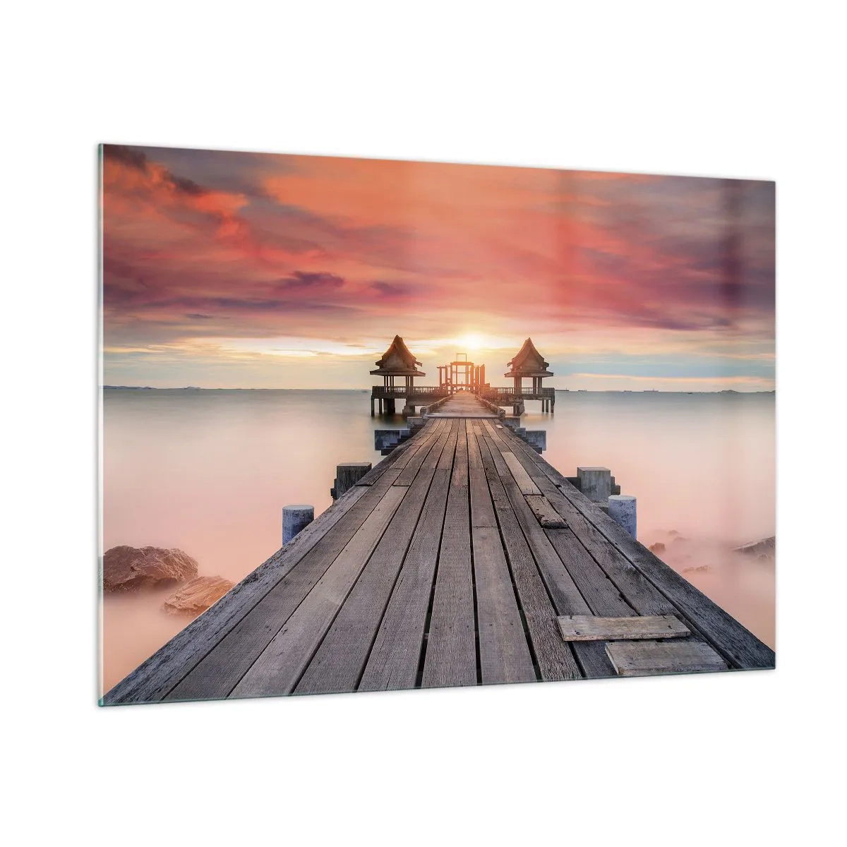 Billede på glas - Fra vest til øst - 100x70 cm