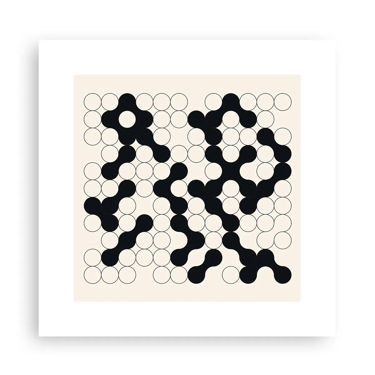 Plakat - Kinesisk spil - variation - 30x30 cm