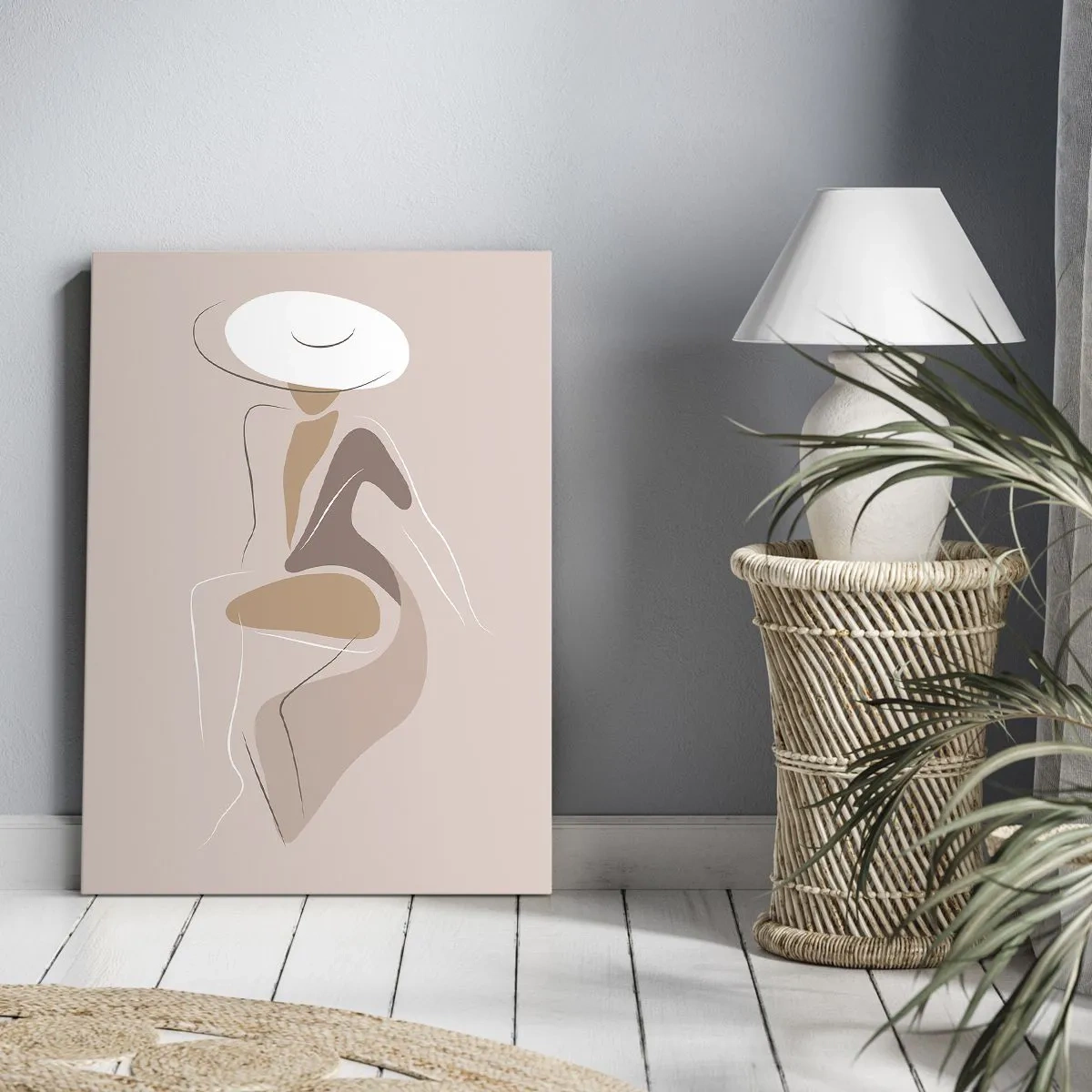Lærredstryk - Billede på lærred - En dame, der skal være - 50x70 cm