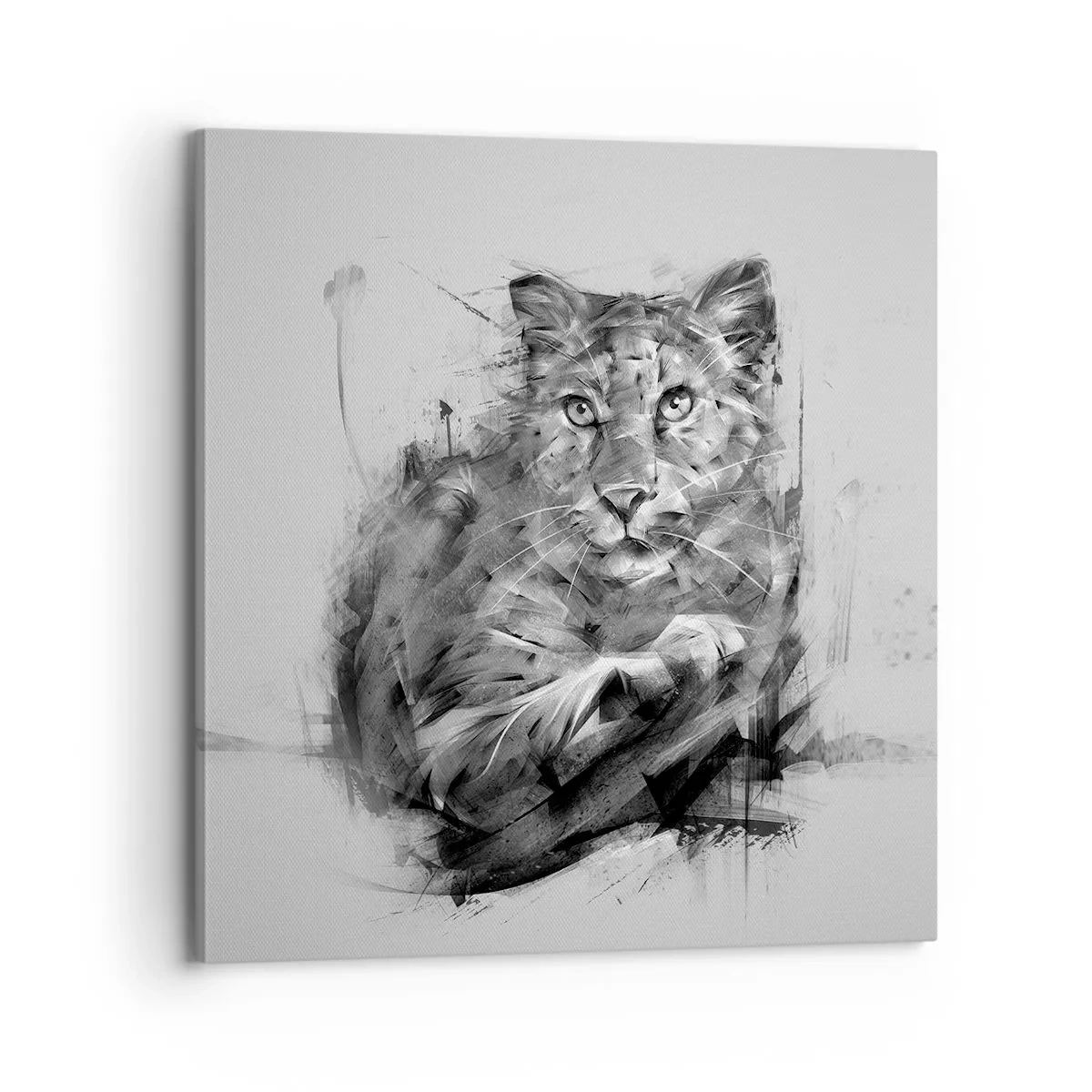 Lærredstryk - Billede på lærred - Ja, jeg lytter godt efter - 70x70 cm