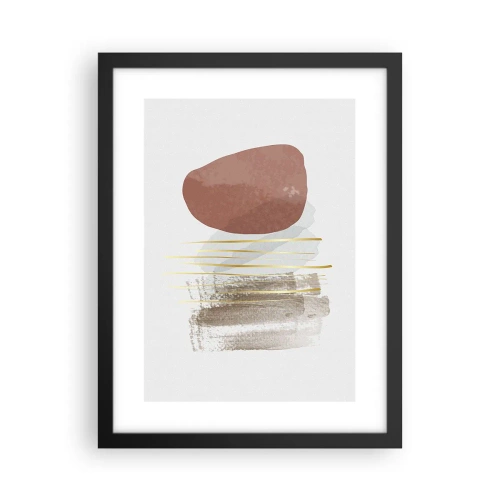 Plakat i sort ramme - Abstrakt kolonnade - 30x40 cm