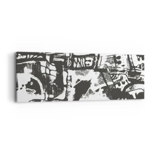 Lærredstryk - Billede på lærred - Orden eller kaos? - 90x30 cm