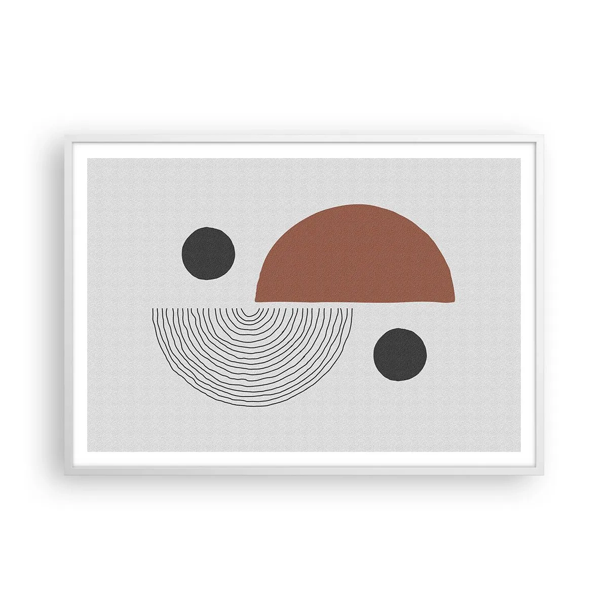 Plakat i hvid ramme - Perfektion af hjulet - 100x70 cm