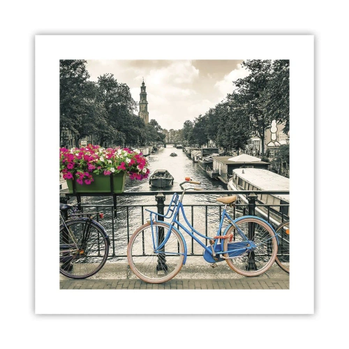 Plakat - Farverne i Amsterdams gader - 40x40 cm