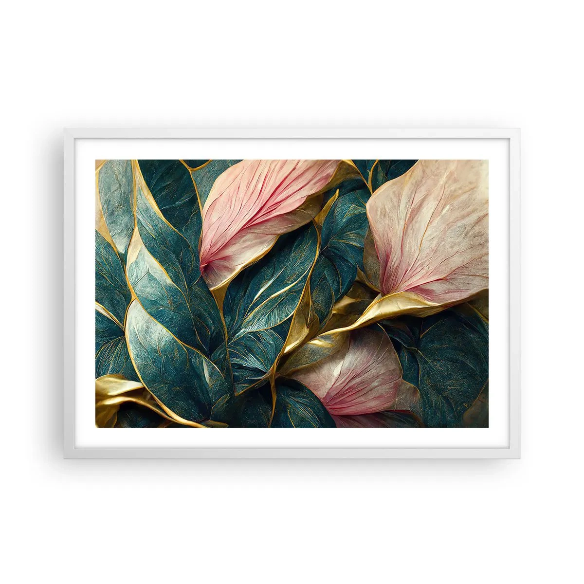 Plakat i hvid ramme - Naturlig elegance og stil - 70x50 cm