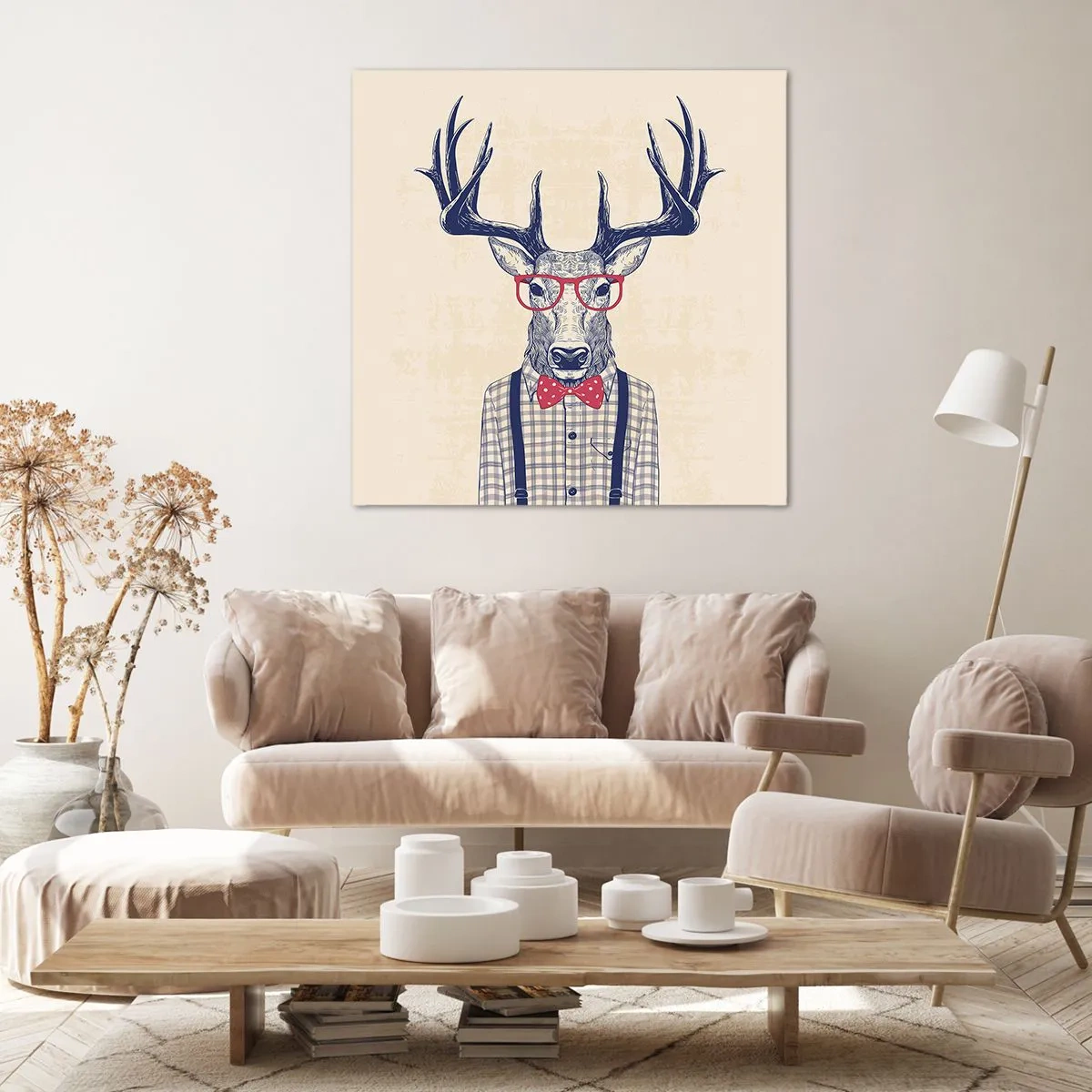 Lærredstryk - Billede på lærred - Et underholdende ekstravaganza - 70x70 cm