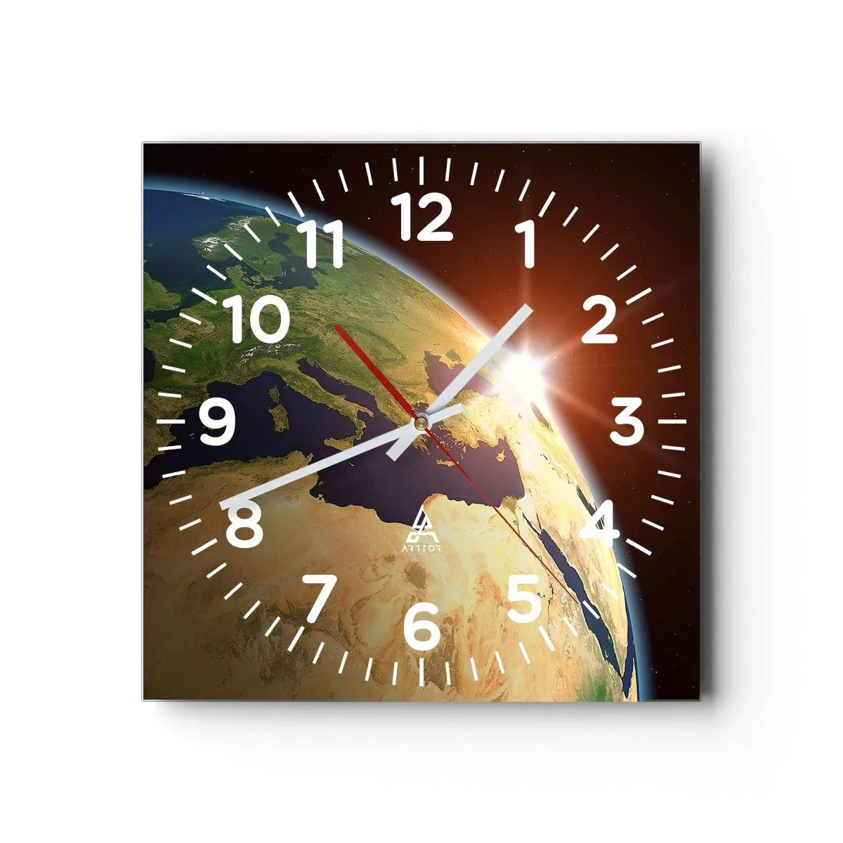 Vægur, Uret - Solopgang - 40x40 cm