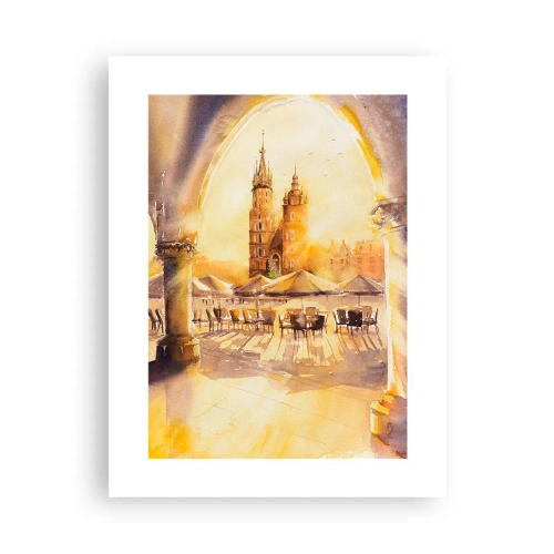 Plakat - Øst over markedet i Kraków - 30x40 cm