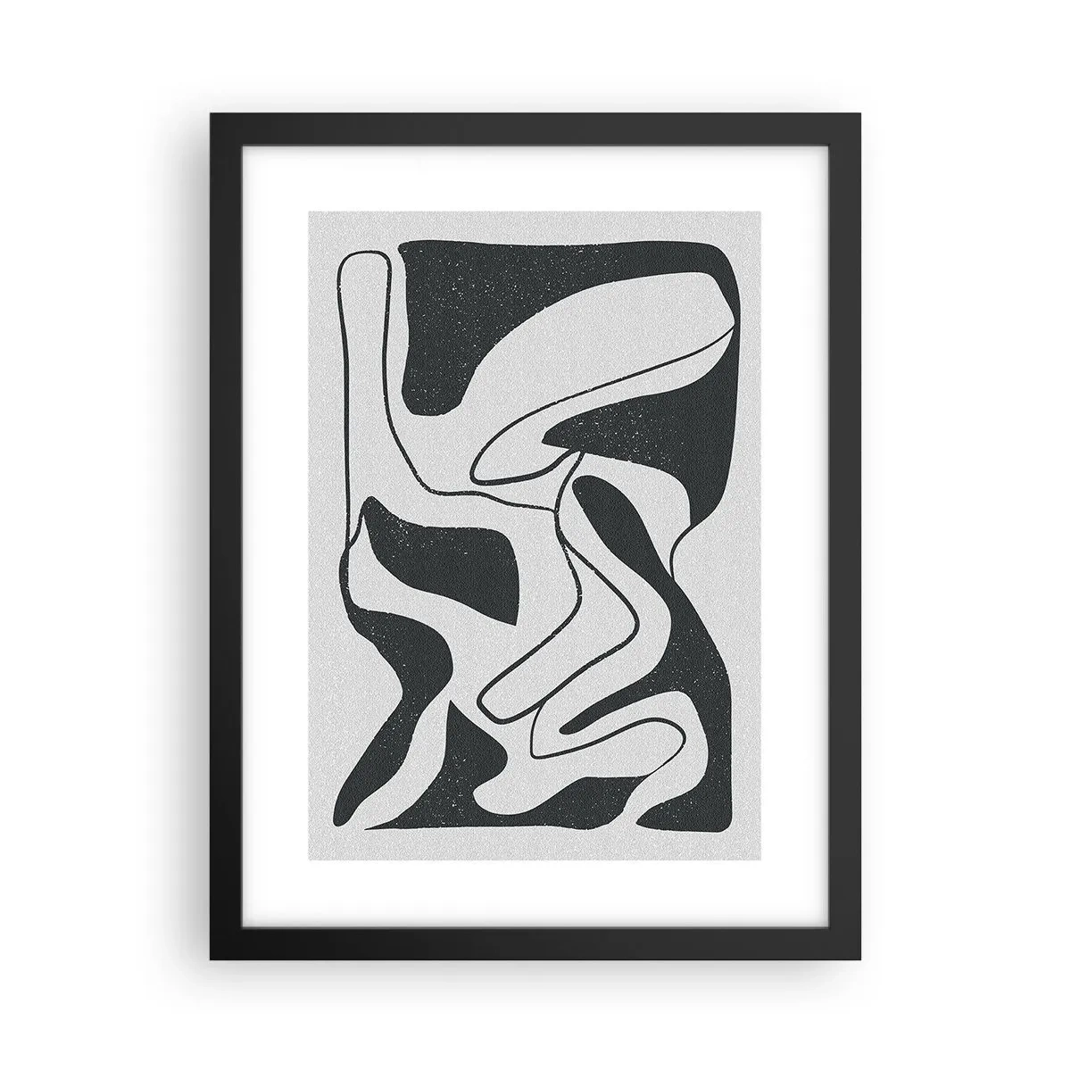 Plakat i sort ramme - Abstrakt leg i en labyrint - 30x40 cm