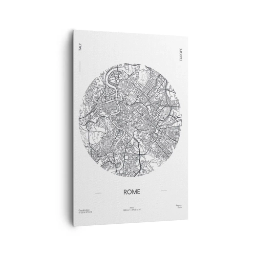 Lærredstryk - Billede på lærred - Anatomi af Rom - 80x120 cm