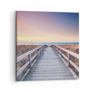 Lærredstryk - Billede på lærred - Baltisk aften aura - 70x70 cm