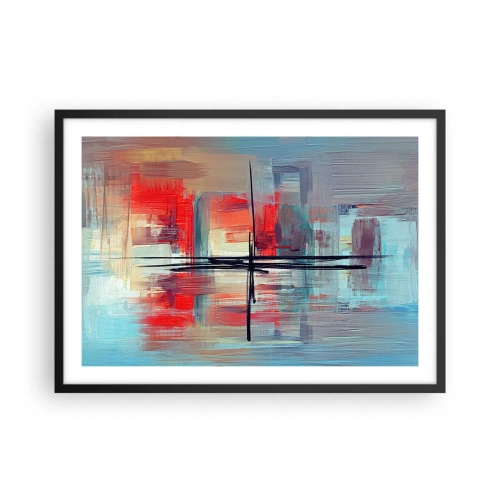 Plakat i sort ramme - Landskab i en ukendt dimension - 70x50 cm