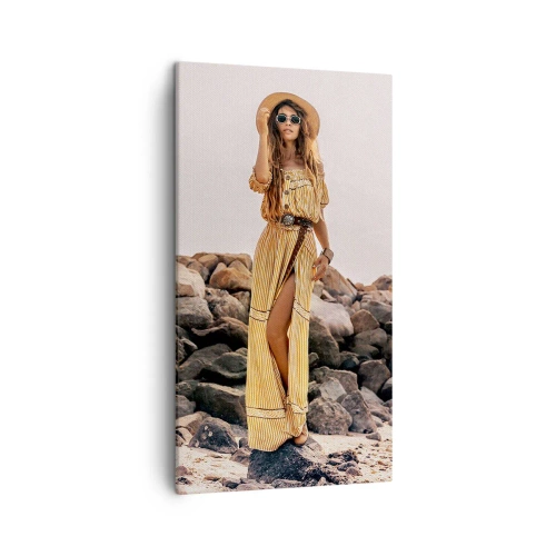 Lærredstryk - Billede på lærred - Magien ved sten - 45x80 cm