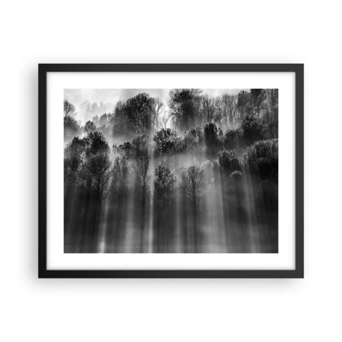 Plakat i sort ramme - I stråler af lys - 50x40 cm