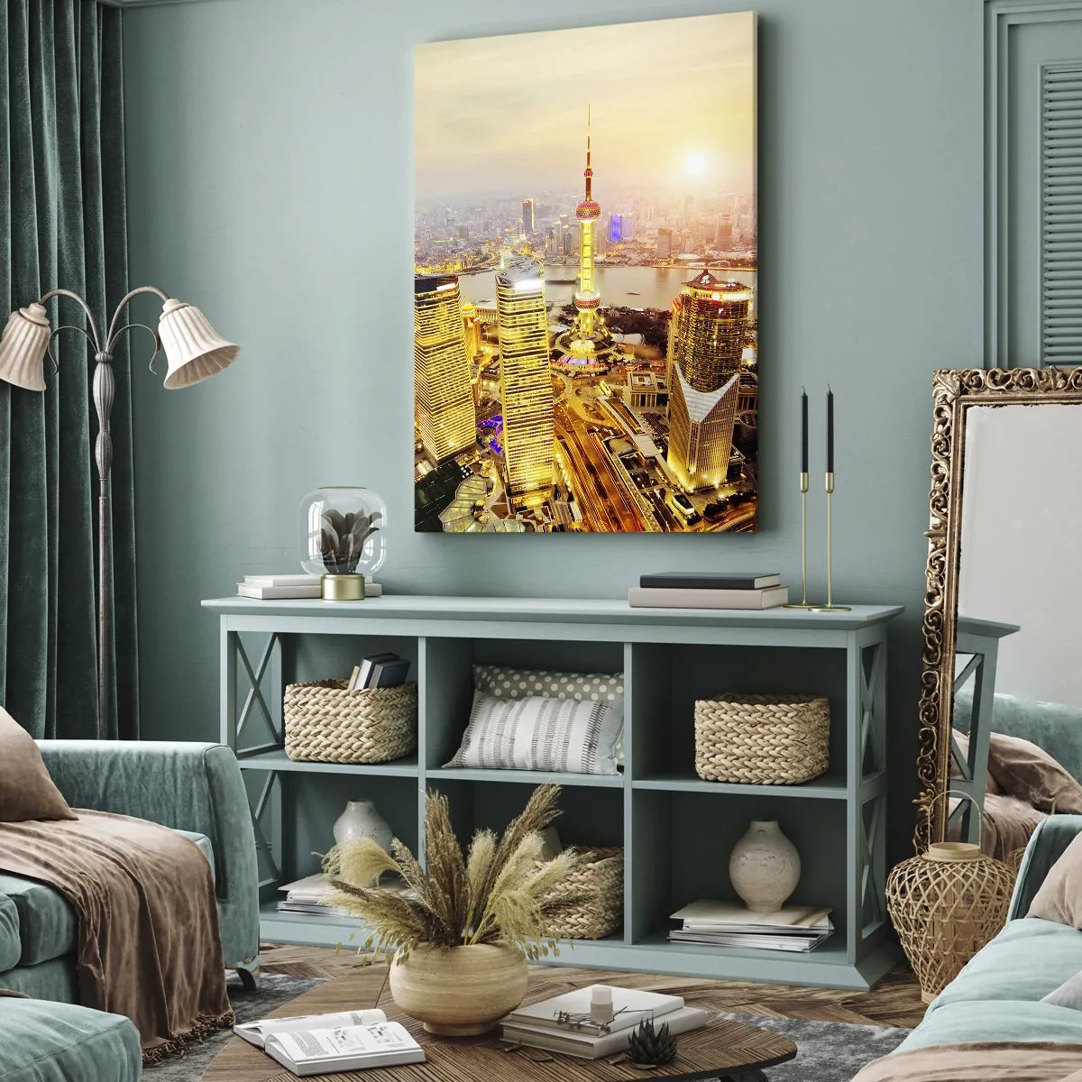 Lærredstryk - Billede på lærred - Den asiatiske drøm - 45x80 cm