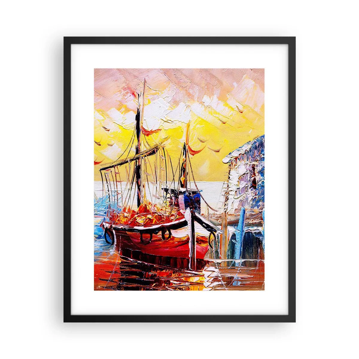 Plakat i sort ramme - Glædelig tilbagevenden - 40x50 cm