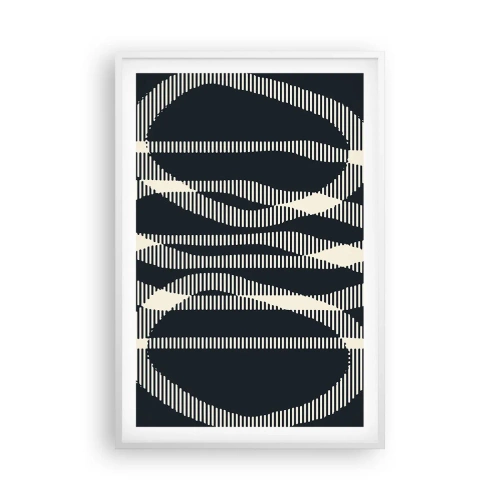 Plakat i hvid ramme - Forsøg på at bryde igennem mørket - 61x91 cm
