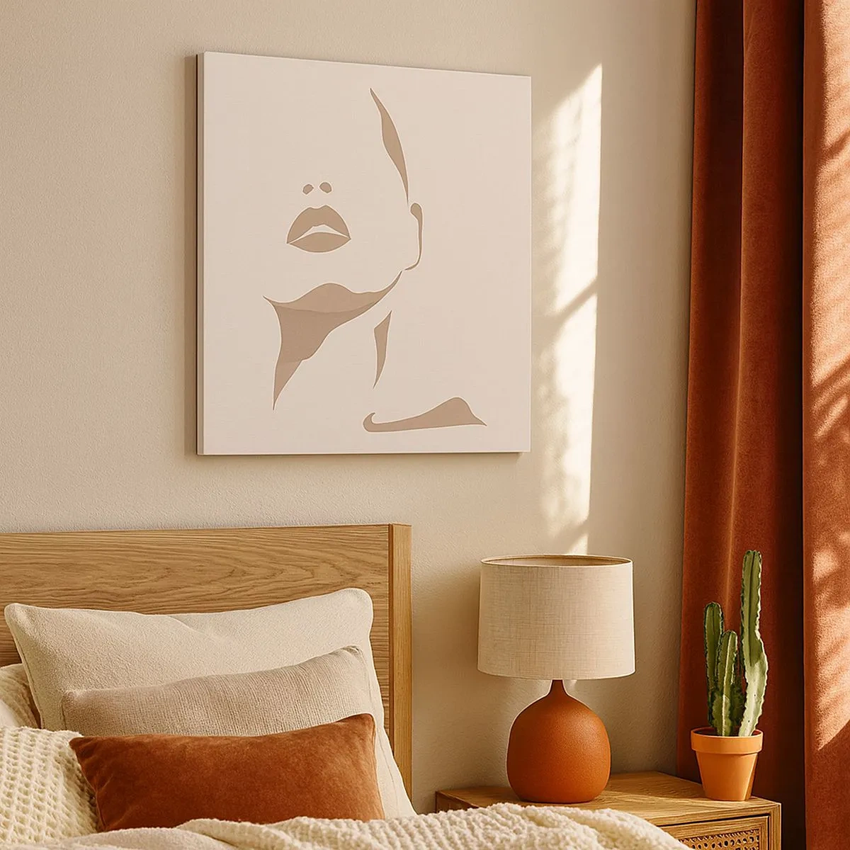 Lærredstryk - Billede på lærred - Skabt af lys og skygge - 30x30 cm