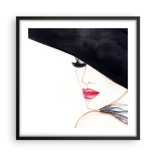 Plakat i sort ramme - Elegance og sensualitet - 50x50 cm