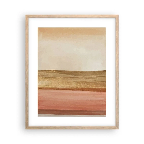 Plakat i ramme af lyst egetræ - Lodret sammensætning - 40x50 cm